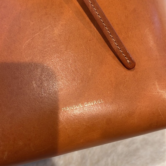 Mansur Gavriel -Mini Vegetable-Tanned Leather Bucket Bag - Picture 5 of 5